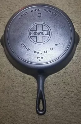 Vintage Griswold Cast Iron #9  Large Logo No 9 Erie 710 L  • $122