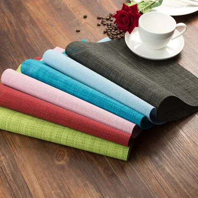$25.99 • Buy Up To SET 6 X Dining Table Placemat PVC Mat Insulation Tableware 4 X Placemats