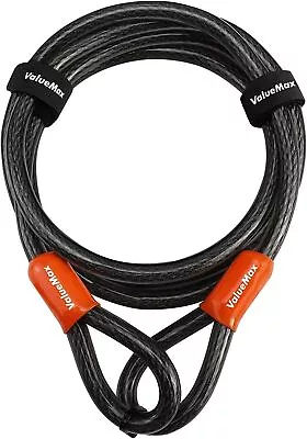 ValueMax Bike Lock Cable 7FT Braided Steel Cable PVC Double Looped End Disk Lock • $19.99