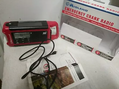 Emergency Crank Radio Charger Weather Alerts Solar Power Flashlight • $59.99