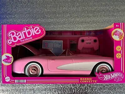 New Barbie Hot Wheels RC Barbie Corvette + Remote Control Barbie The Movie • $270.55