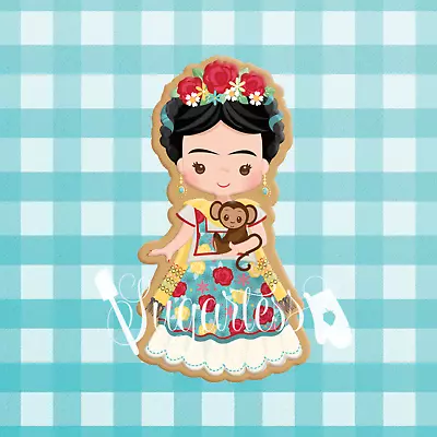 Frida Khalo Carrying Monkey Cookie Cutter - PLA Plastic • $5.75