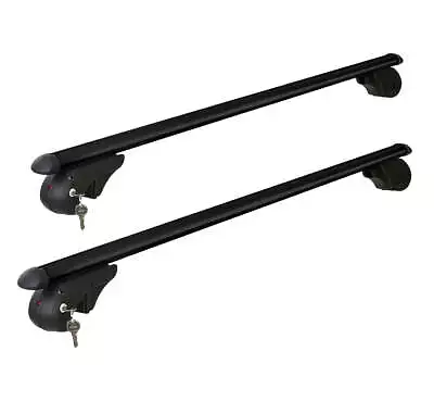 Universal Car Roof Racks Pod Aluminium Cross Bars Adjustable 108cm Black • $89