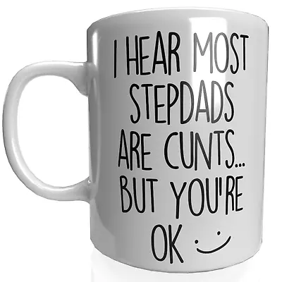 Step Dad Fathers Day Mug His Birthday Christ Gift Humor Coffee Tea C**T Stepdad • £7.99