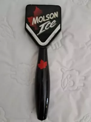 Vintage Molson Ice Beer Red Maple Leaf Wooden Tap Handle Collectible Mancave • $5