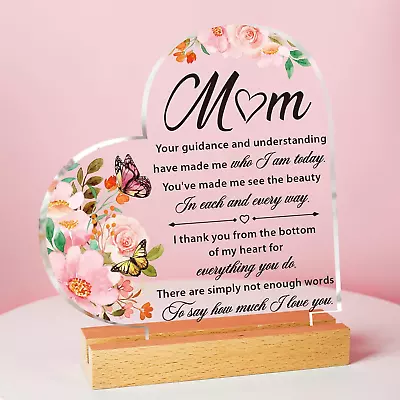 Mothers Day Gifts For MomRomantic I Love You Mom Gifts Acyrlic Plaque Engraved • $13.88