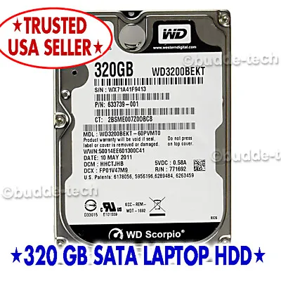 320GB Laptop Hard Drive For Mac Apple Macbook Pro 2008 2009 2010 2011 2012 2.5  • $41.32