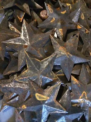 Lot 50 Rusty Black Barn Stars 2.25 In 2 1/4  Primitive Country Rust Craft Supply • $11.95