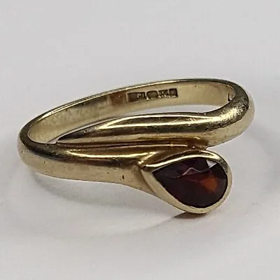 9ct Gold Garnet Ring Size L 9k 375 Hallmarked  • £74.99