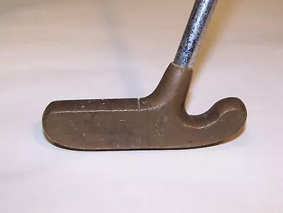 Vintage MASTER Brass Putter  34.5”  Bullseye Style  Original Grip Rite Grip • $10.19