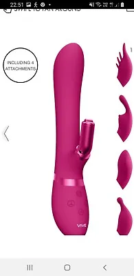 £65 • Buy Ann Summers ** Vive Chou ** Pink 10 Speed Vibrator + 4 Attachments  Sealed Box