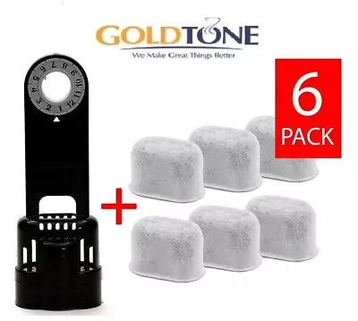 £11.53 • Buy 6 GoldTone Charcoal Water Filter + Filter Holder For Keurig 1.0, Breville Coffee