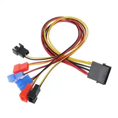 4Pin Molex To 3Pin/4Pin Fan Adapter 12V 7V 5V PC Fan Adapter 4Pin Molex Splitter • £1.99