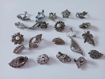 Single Vintage Marcasite Earrings Crafting Spares Repair • £7.99