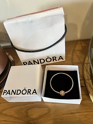 Rose Gold Pandora Bangle • $100