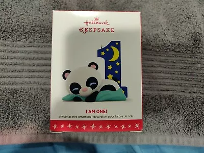 Hallmark I Am One! 1 Panda Keepsake Ornament Birthday Baby 2017 2018 Retired • £6.76