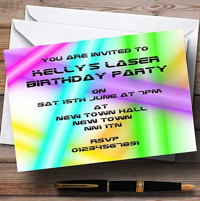 Laser Tag Personalised Party Invitations • £9.99