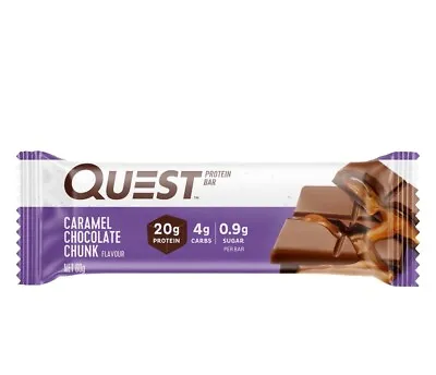 Quest Nutrition Caramel Chocolate Chunk Protein Bar High Protein Low Carb • $48