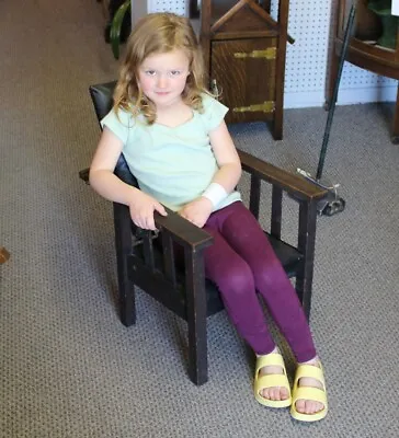 Antique Mission Oak Childs Morris Chair – Unique Find! – Arts And Crafts Style - • $395