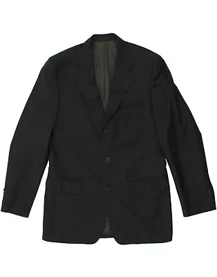 YVES SAINT LAURENT Mens 3 Button Blazer Jacket IT 50 Large Grey Wool AZ94 • £53.29