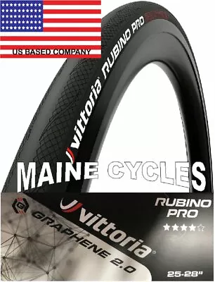 Vittoria Rubino Pro G 2.0 Graphene Tubular 700 X 25 All Black • $76.90