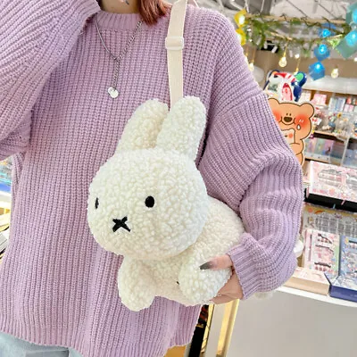 Fashion Kawaii Miffy Rabbit Plush Doll Shoulder Bag Cartoon Messenger Bags Girls • £5.80