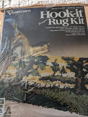 Vintage 1970s Vogart Crafts Spring Trees Latch Hook Rug Kit 20  X 27  NEW!   • $20