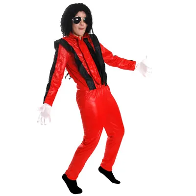 Kids King Of Pop Costume Superstar Outfit Jacko Popstar Thriller Fancy Dress • £15.99