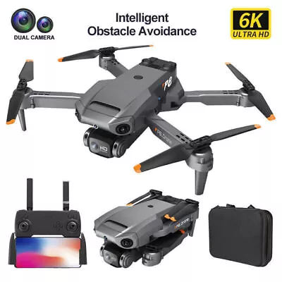 P8 Obstacle Avoidance Drone 6K HD Dual Camera WIFI FPV RC Quadcopter From USA  • $39.43