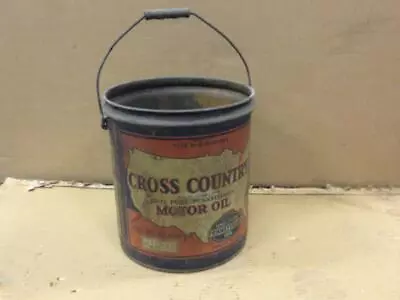 Vintage 5-Gallon Bucket Cross Country Motor Oil • $175