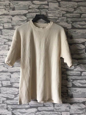 £30 • Buy Zulu & Zephyr Cotton Jersey Ribbed Cream Top Size Uk 8