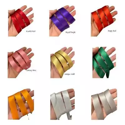 2m Of Satin Ribbon 16 Mm Wide- 28 Colours To Match Our 2 Inch Bows  • £2.25