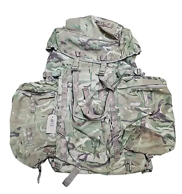 British Army Issue MTP Multicam Long Back Bergen Rucksack & Side Pouches #12 • £89.95