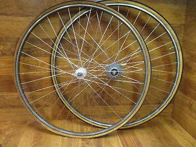 Vintage Mavic Gp 4 36h Galli 126m English Free Wheel Hub Tubular Wheelset Skewer • $229.99