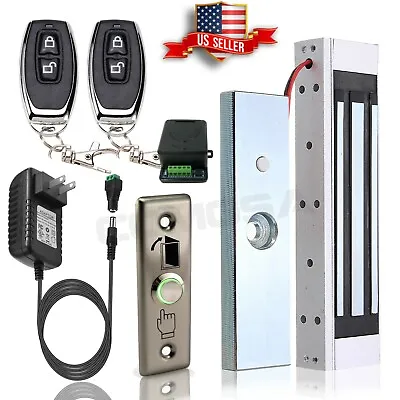 Door Access Control System Electric Magnetic Lock 2 Wireless Remote Controls • $95.99