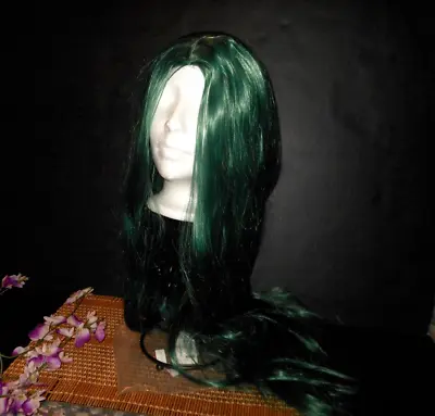 MAPOFBEAUTY   32  PINE GREEN LONG STRAIGHT WIG ~ Synthetic  ~ New • $16.88