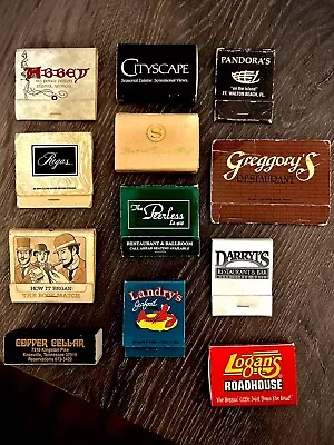 Lot Of 12 Vintage Advertising Match Books • $9