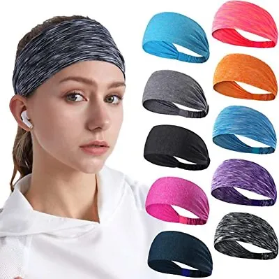 Men Women Sports Headband Yoga Gym Sweatband Hair Bands Head Prevent Sweat Band • £2.97