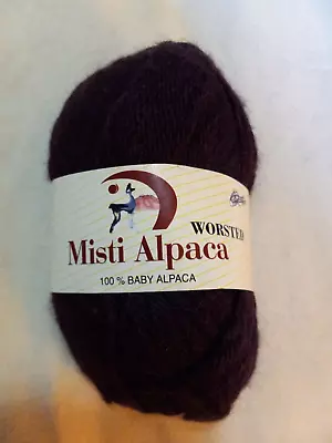 Misti Alpaca Worsted 100% Baby Alpaca 1 Skein Dark Purple Color 4388 Lote 2 • $5