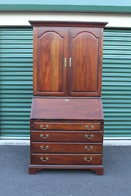 Solid Mahogany Secretary Bookcase • $895