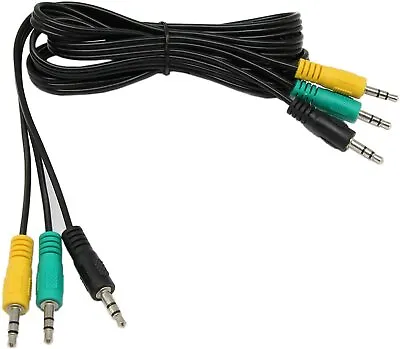3.5mm Jack Male To 3 Male Stereo Audio AUX Cable For 5.1Channel Logitech Speaker • £7.95
