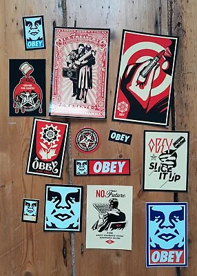 SHEPARD FAIREY Obey Giant 13 Stickers Set 3 Large Rare Unsigned Print HPM • £12.99