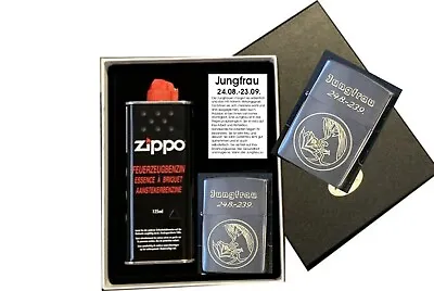 Zippo Virgin Zodiac Sign + Request Engraving + With Or Without Gift Set • £32.50