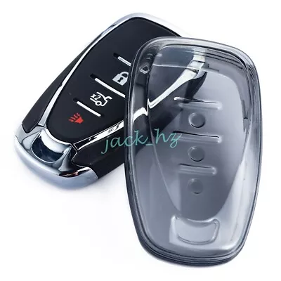 For Chevy Malibu Trailblazer Traverse Black Transparent Car Key Fob Case Cover • $9.02