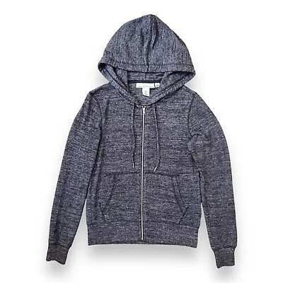 H&M LOGG Hoodie Ladies/Womens Size XS UK6 - Grey Soft Touch Zip Up Hoodie • £8.99