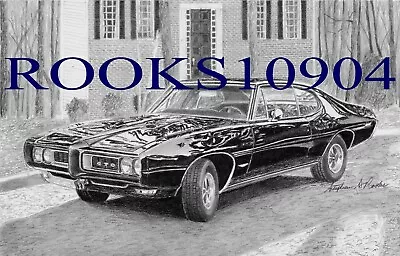 1968 Pontiac GTO MUSCLE CAR ART PRINT • $10.95