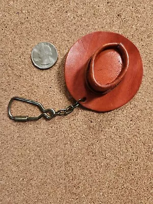 Vtg 10 Gallon Cowboy Leather Hat Mini Key Ring • $8.99