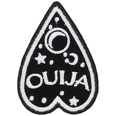 Iron Or Sew On Patch Black Ouija Moon & Stars Board Gothic Pagan Mystic Wicca • £3.48