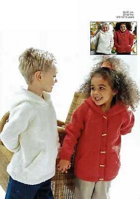 £2.99 • Buy Winter Duffle Coat Knitting Pattern With Hood In Chunky Yarn.6 Sizes. Boy / Girl
