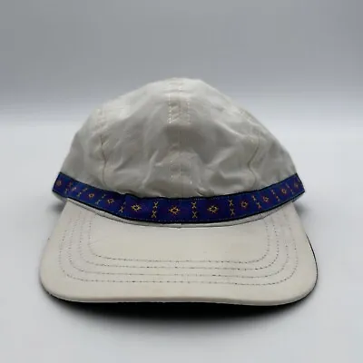 VTG 90s Adult Kuhl Hiking 4 Panel Camp Cap Aztec Ivory Peformace Strapback Hat L • $24.99